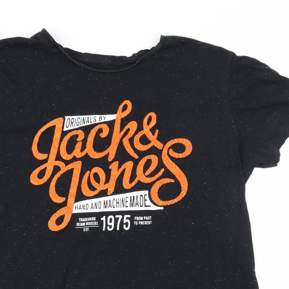JACK &' Mens Black  Jersey  T-Shirt Size XL