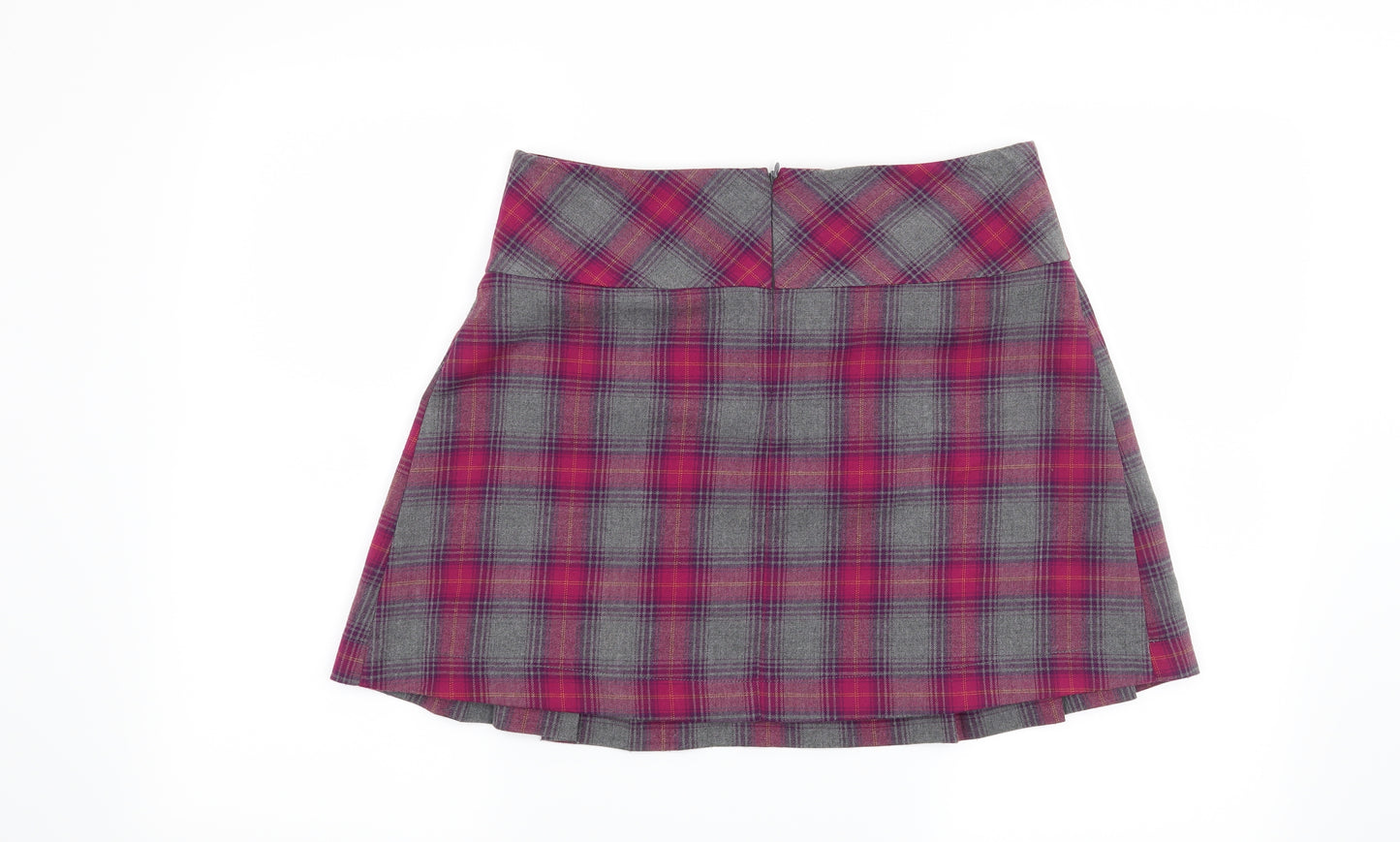Papaya Womens Pink Check  Pleated Skirt Size 10