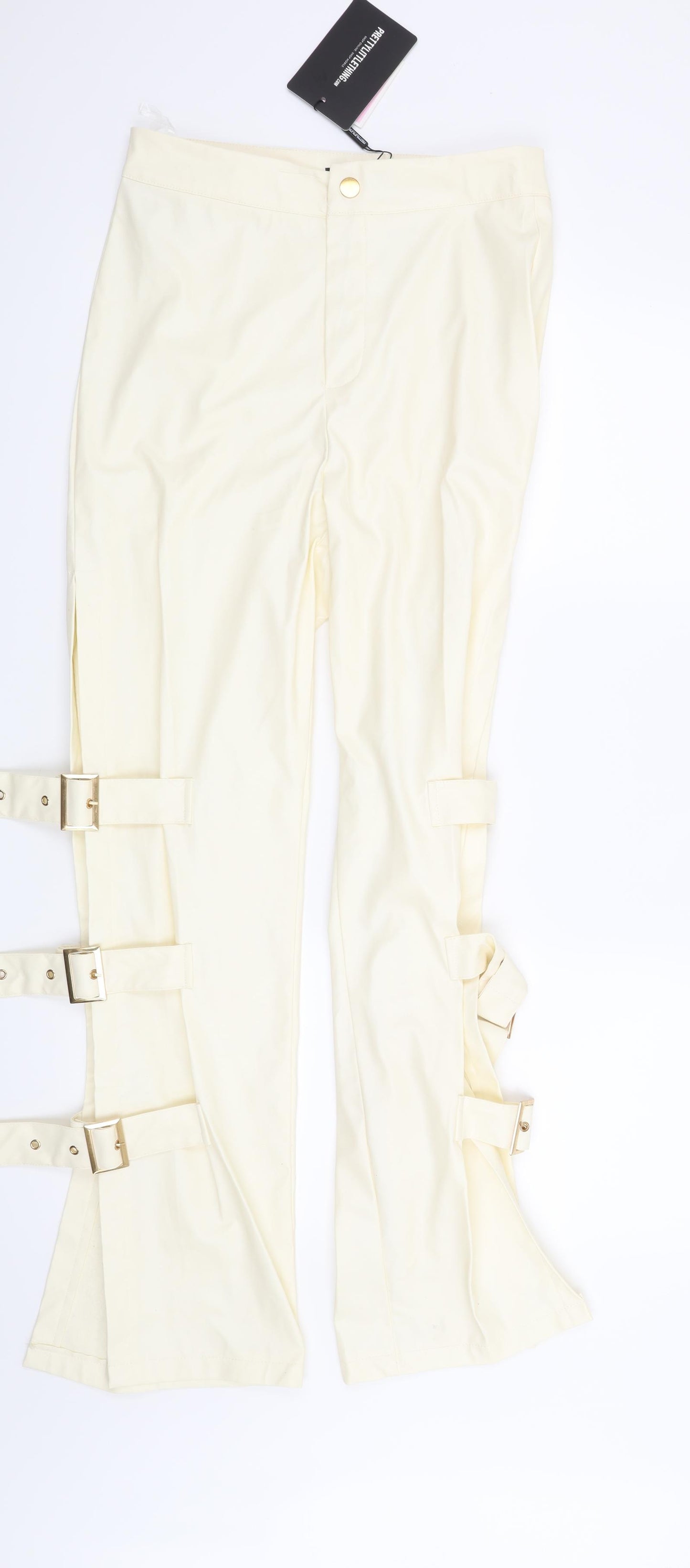 Pretty Little Thing Womens Beige   Trousers  Size 10 L29 in