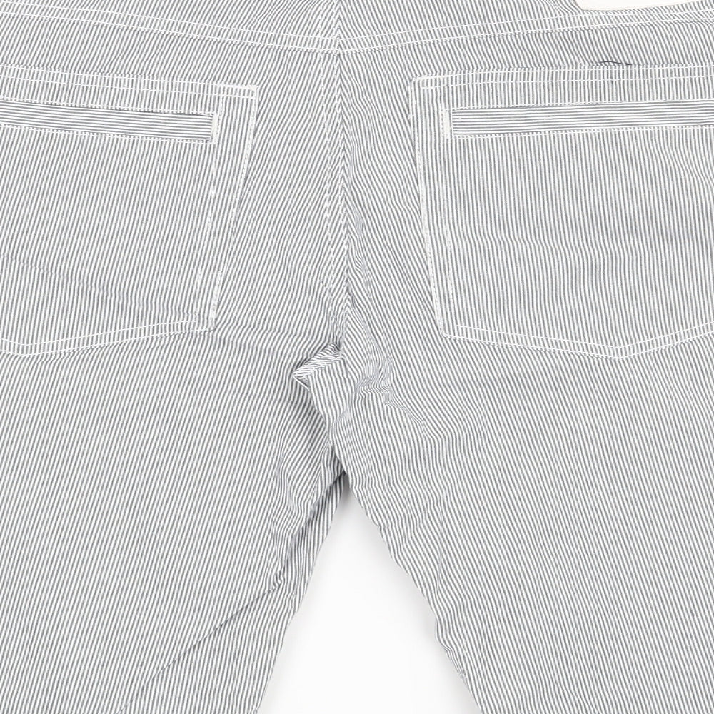 Fabric Mens Blue Striped  Chino Shorts Size 30