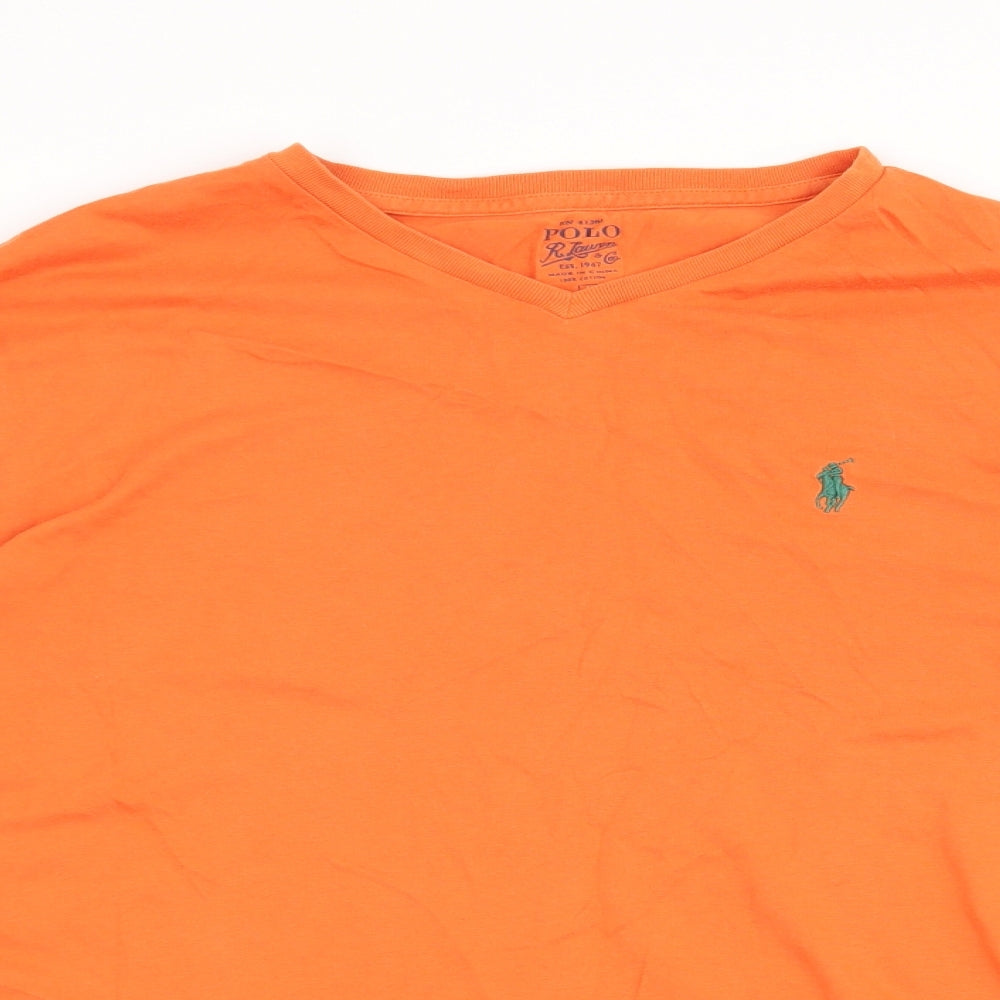 Polo Ralph Lauren Mens Orange    T-Shirt Size M