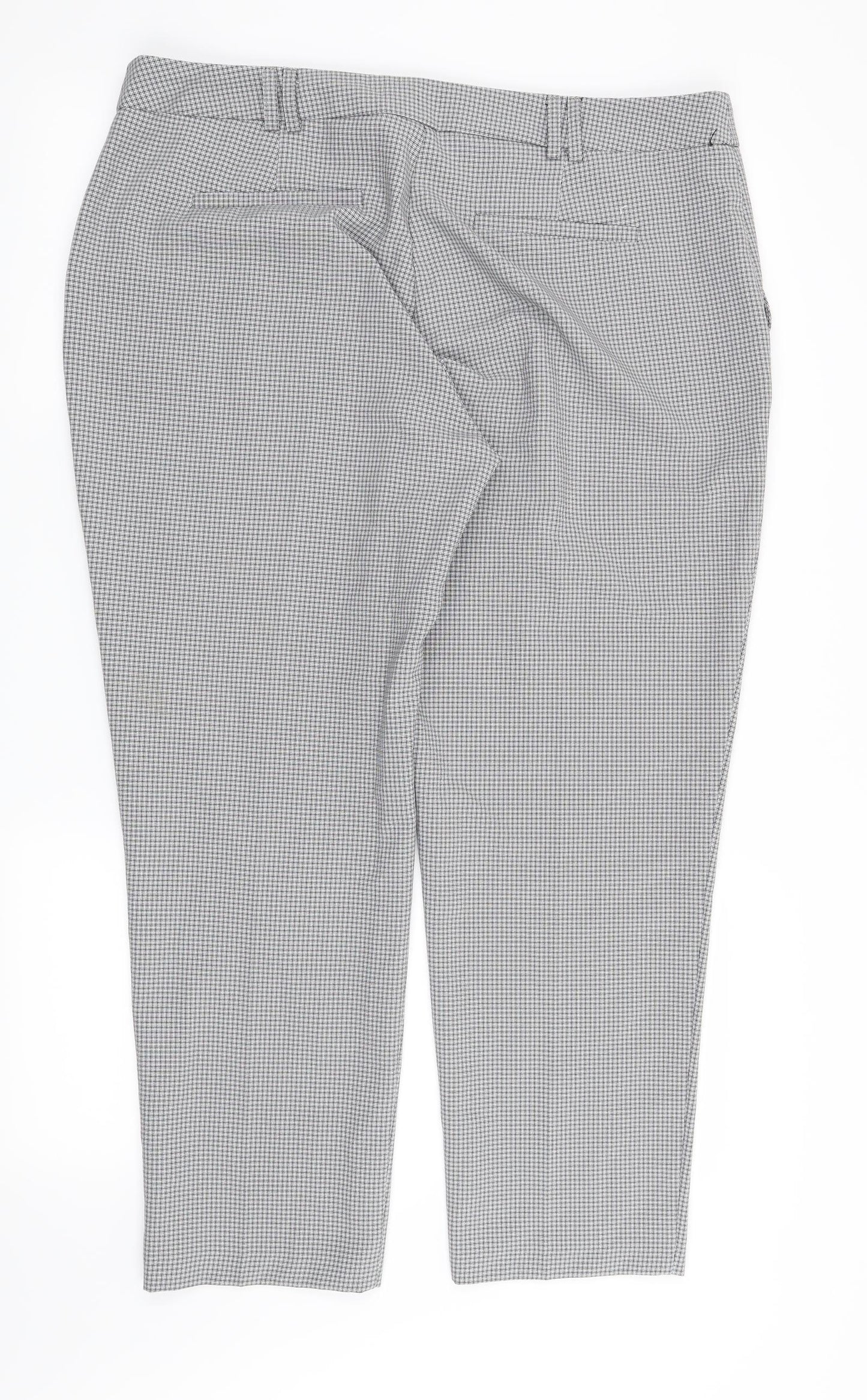 Dorothy Perkins Womens Black Check  Trousers  Size 16 L27 in