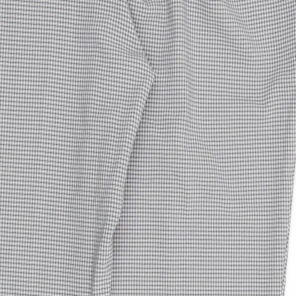 Dorothy Perkins Womens Black Check  Trousers  Size 16 L27 in