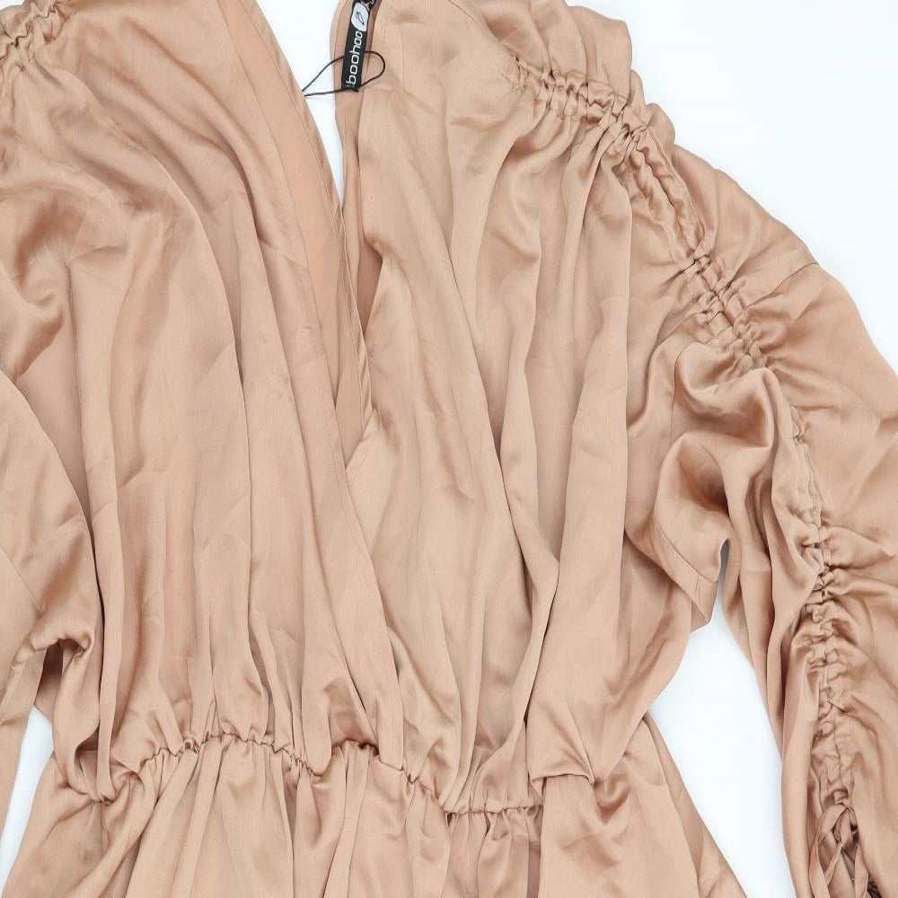 Boohoo Womens Pink   Shirt Dress  Size 14