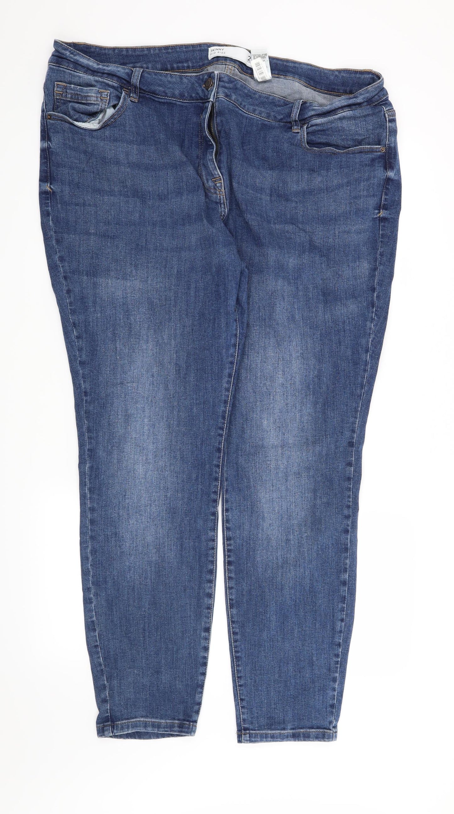 NEXT Womens Blue   Skinny Jeans Size 22 L29 in