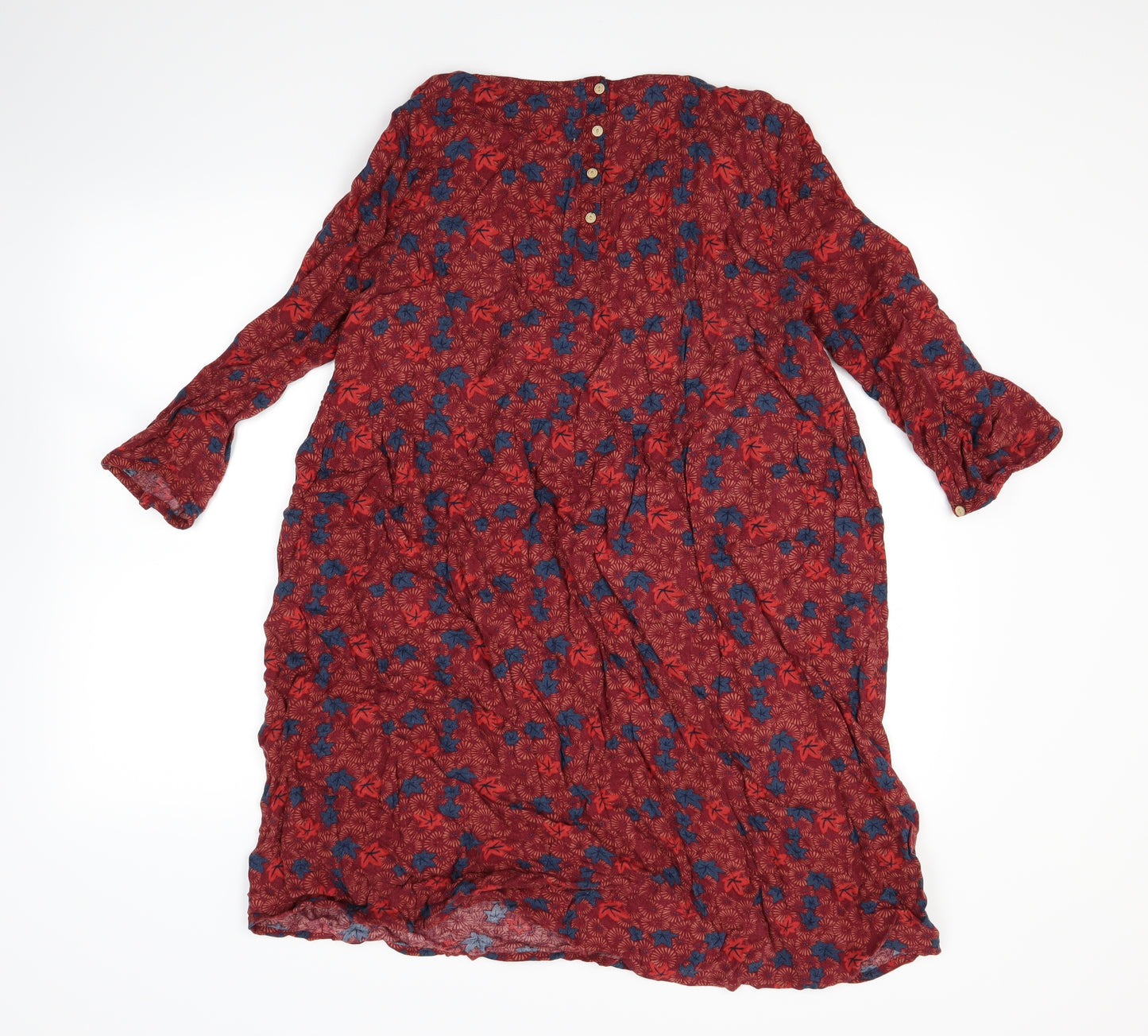 Manteray Womens Multicoloured Floral  T-Shirt Dress  Size 12