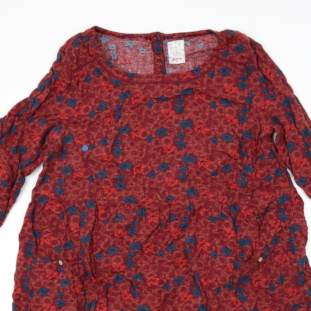 Manteray Womens Multicoloured Floral  T-Shirt Dress  Size 12