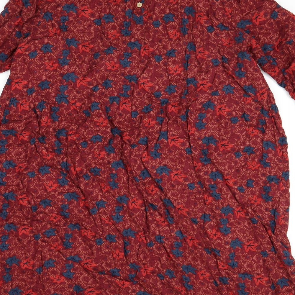 Manteray Womens Multicoloured Floral  T-Shirt Dress  Size 12