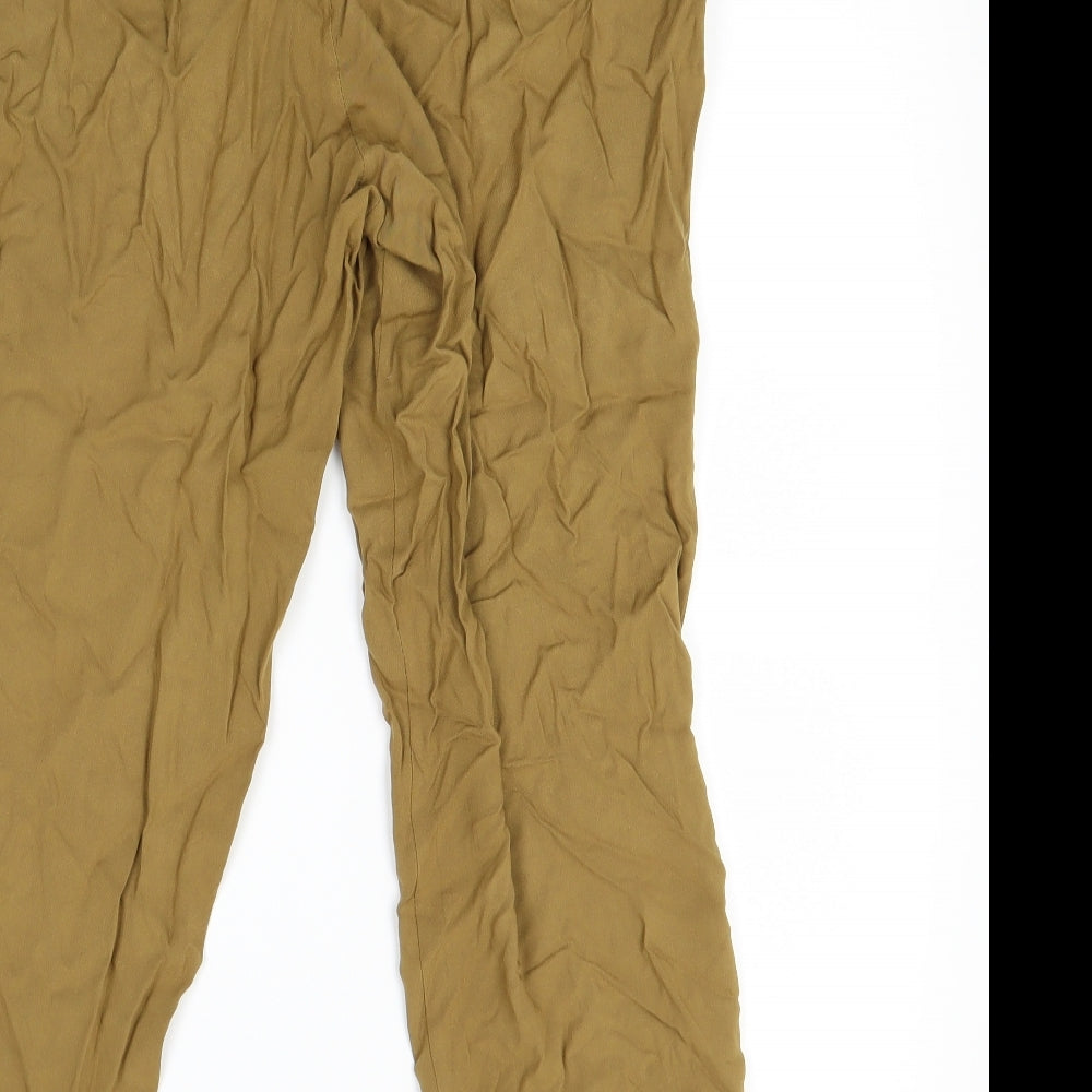 Primark Womens Gold   Sweatpants Trousers Size 14 L26 in