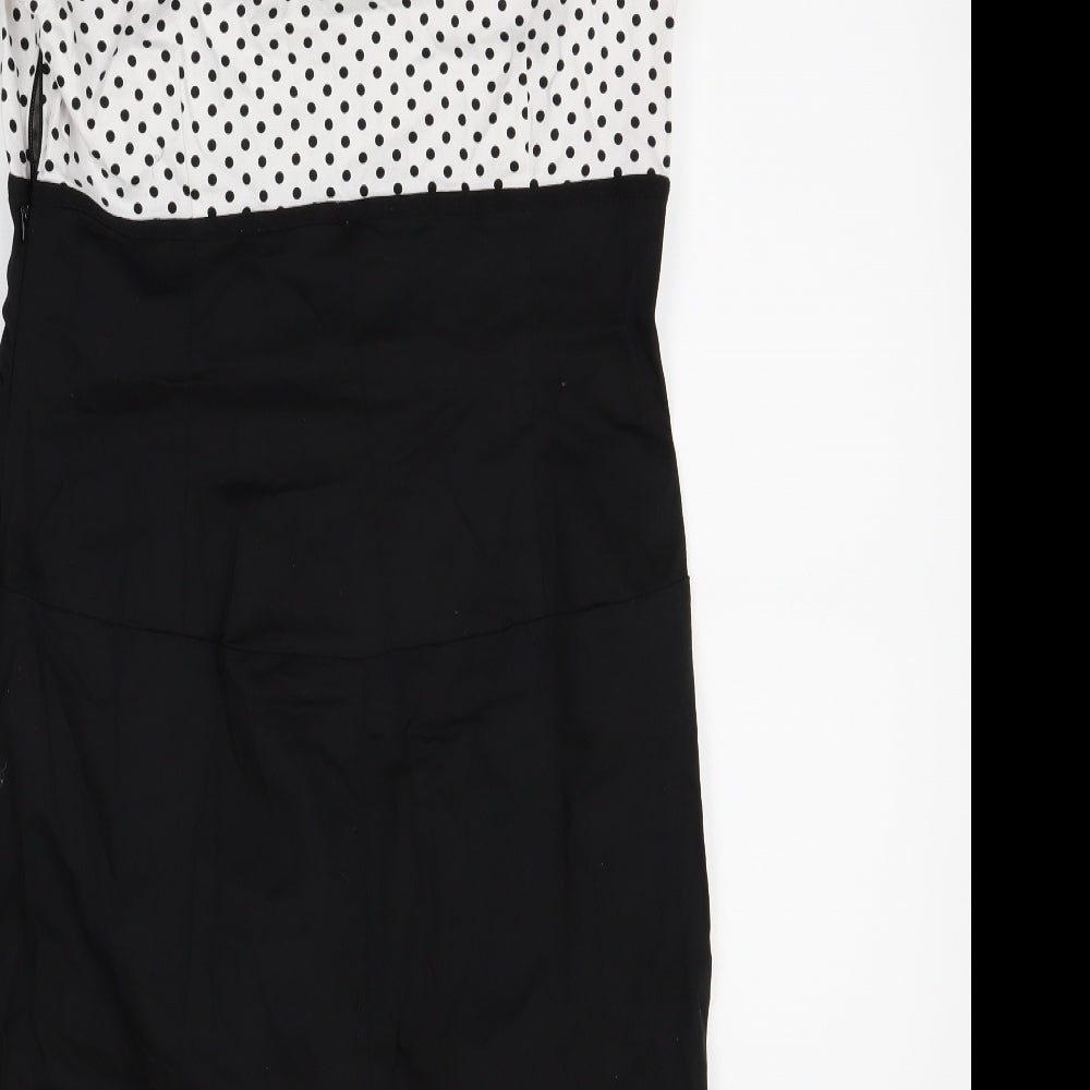Joe Browns Womens White Polka Dot  Shirt Dress  Size 14
