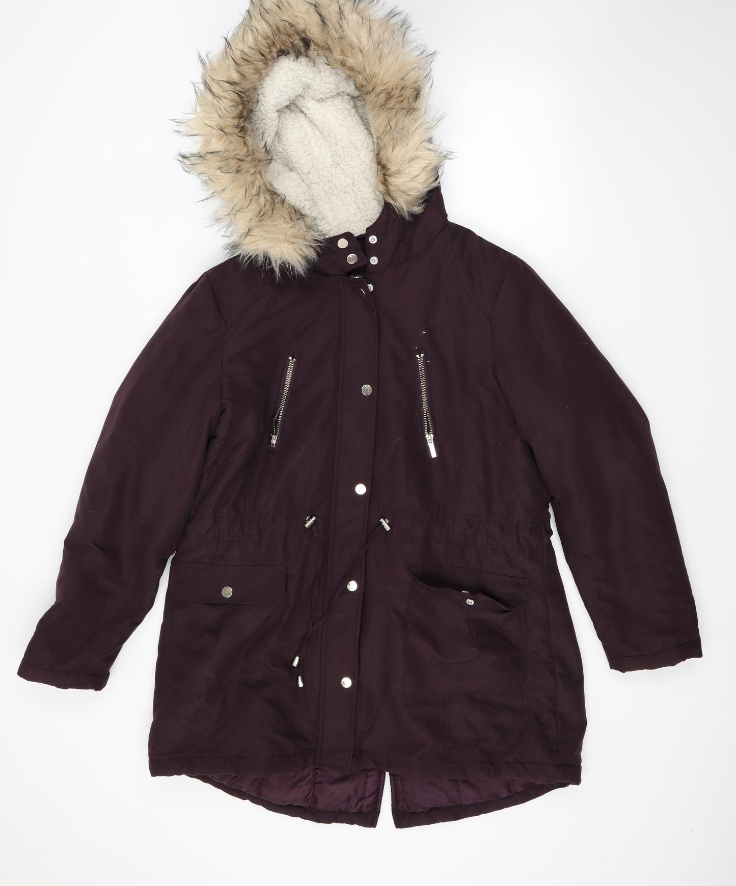 Classic Womens Red   Parka Coat Size 18