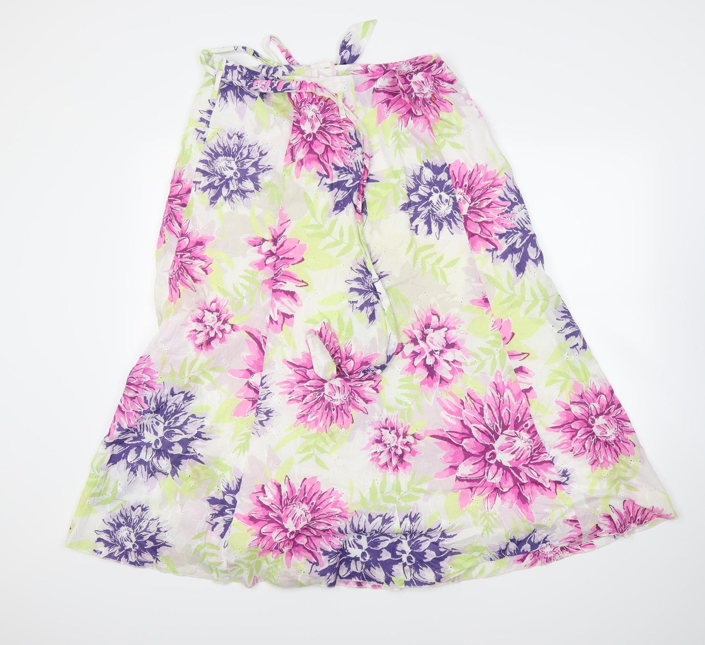 Classic Womens Multicoloured Floral  Flare Skirt Size 14