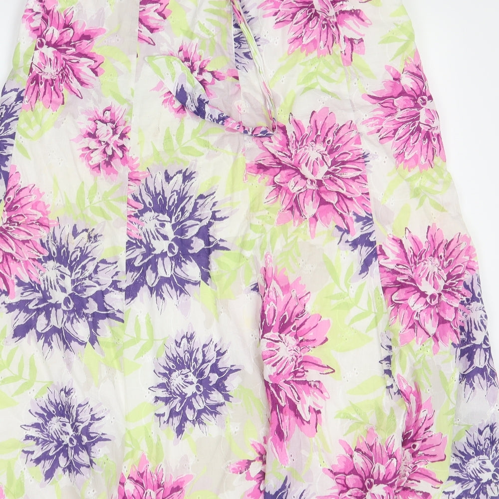 Classic Womens Multicoloured Floral  Flare Skirt Size 14