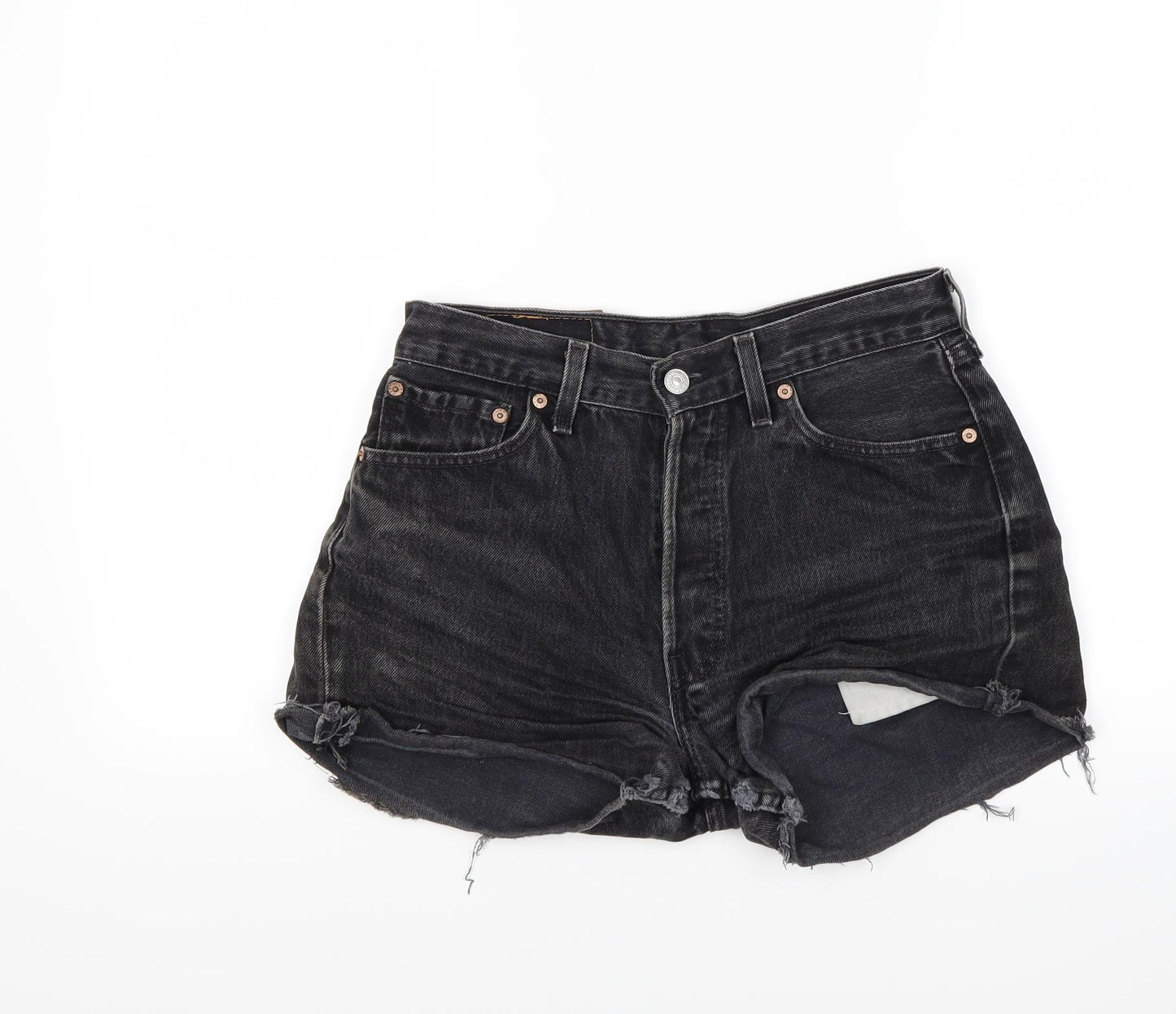 Levi's Womens Black  Denim Compression Shorts Size 10