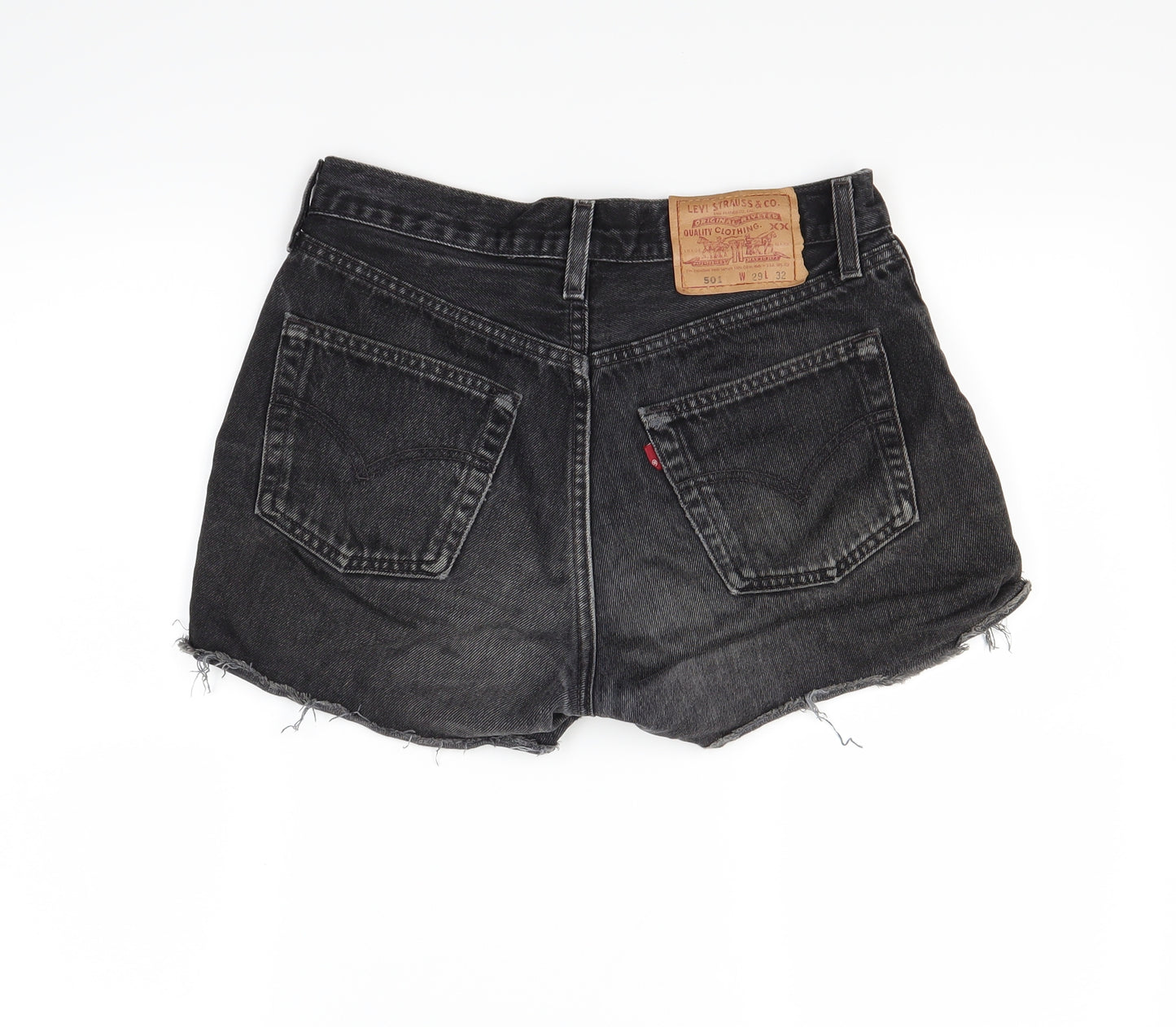 Levi's Womens Black  Denim Compression Shorts Size 10