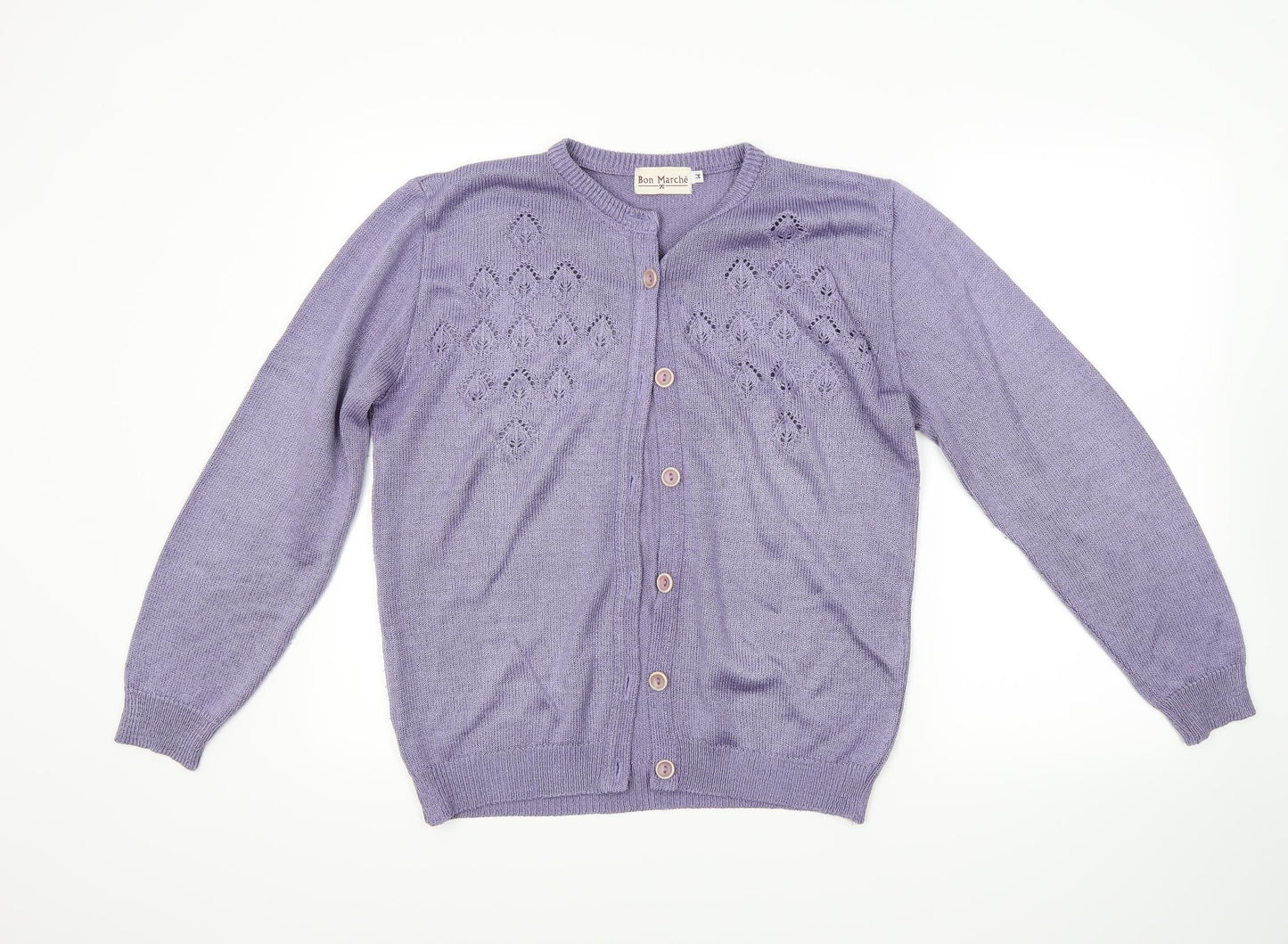 Bon Marche Womens Purple   Cardigan Jumper Size M
