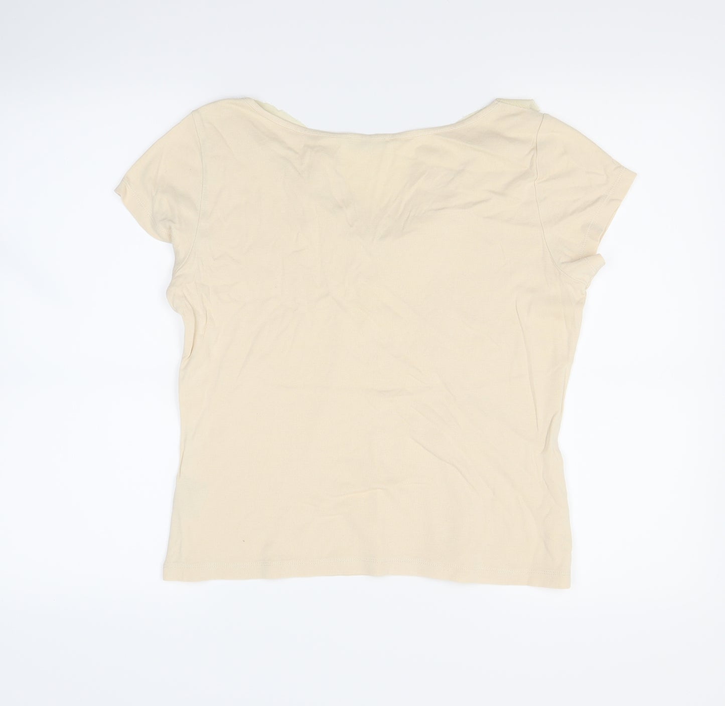 Per Una Womens Beige   Basic Polo Size 14