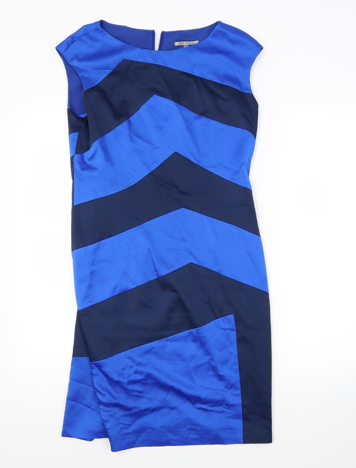 Anne Kaelie Womens Blue   Pencil Dress  Size 8
