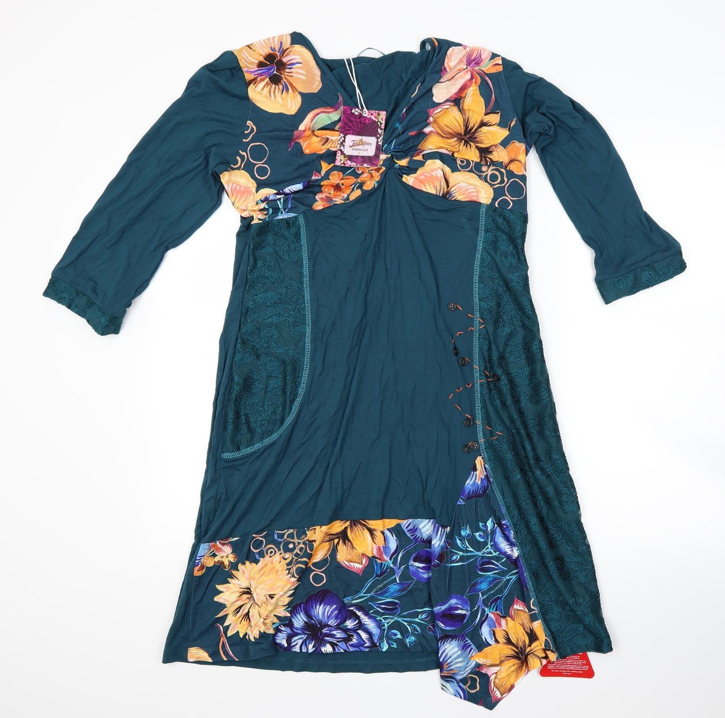 Joe Browns Womens Green Floral  A-Line  Size 14