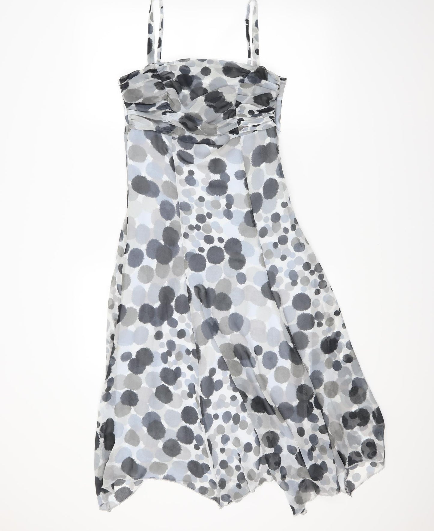 Per Una Womens Grey Floral  Fit & Flare  Size 18