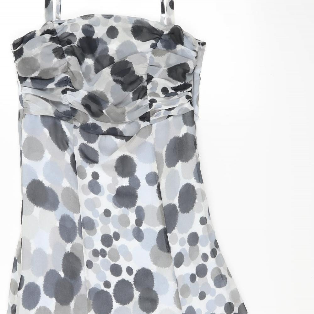 Per Una Womens Grey Floral  Fit & Flare  Size 18