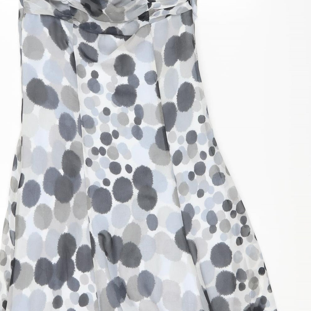 Per Una Womens Grey Floral  Fit & Flare  Size 18