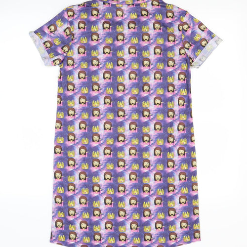 M&Co Girls Purple Solid  Top Nightshirt Size 9-10 Years