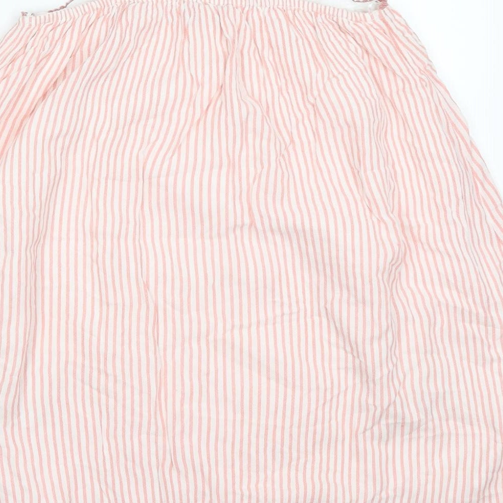George Girls Pink Striped  A-Line  Size 8-9 Years