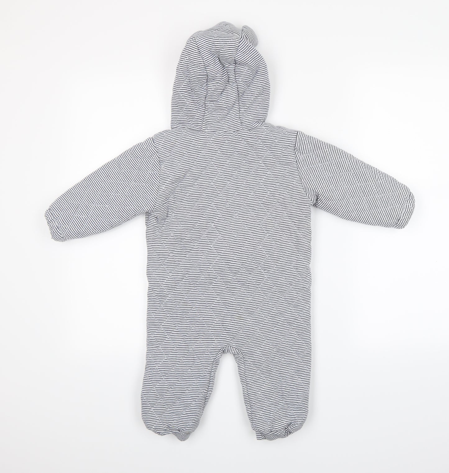 NEXT Boys Blue Striped  Babygrow One-Piece Size 12-18 Months