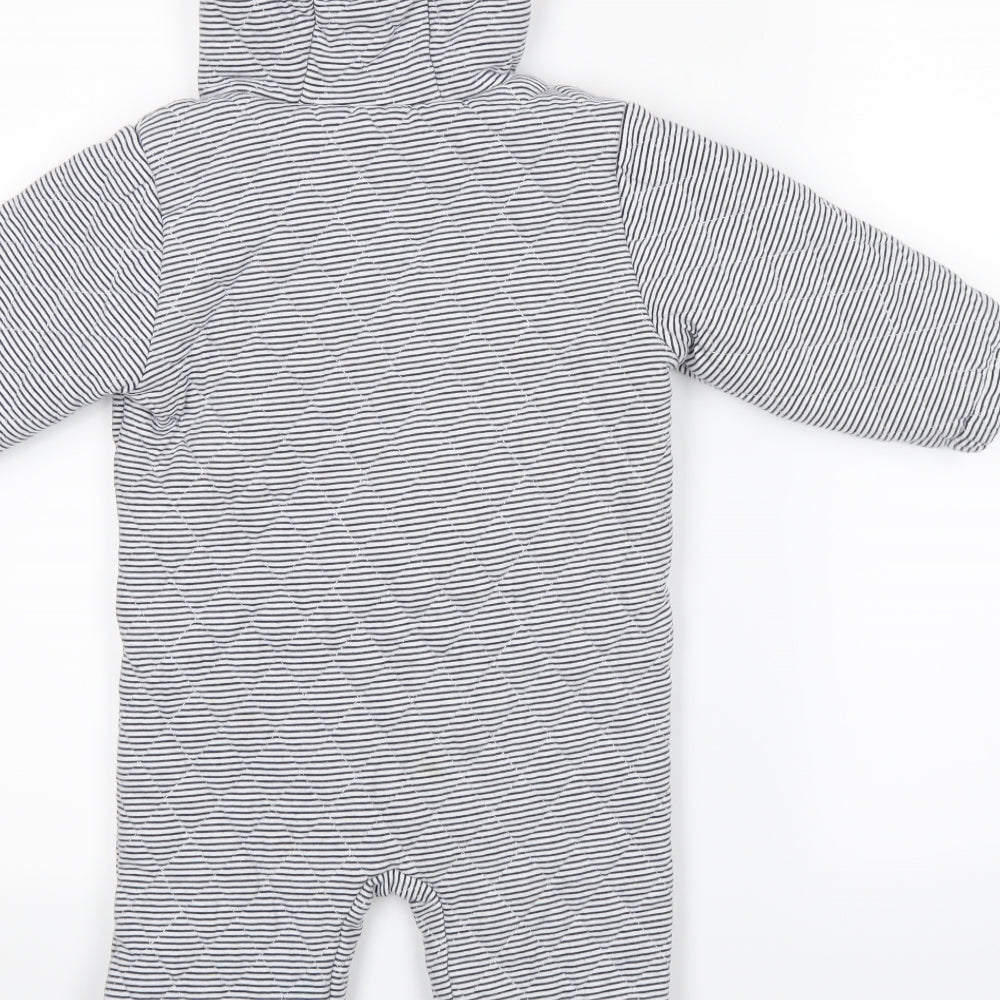 NEXT Boys Blue Striped  Babygrow One-Piece Size 12-18 Months