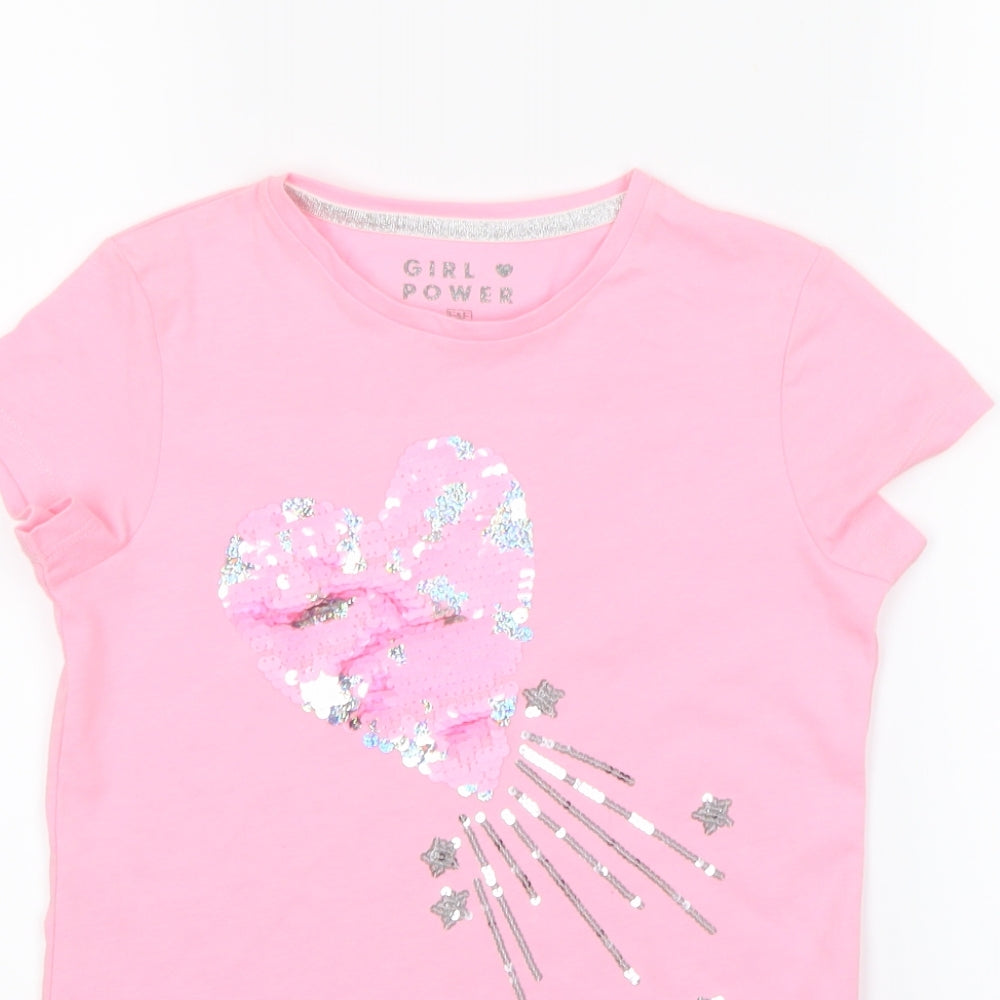 F&F Girls Pink   Basic T-Shirt Size 9-10 Years