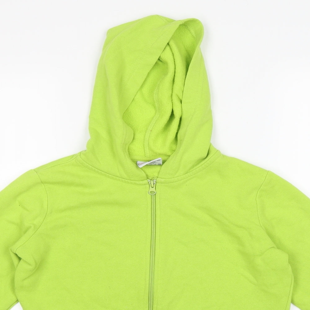 US Basic Womens Green   Full Zip Hoodie Size S