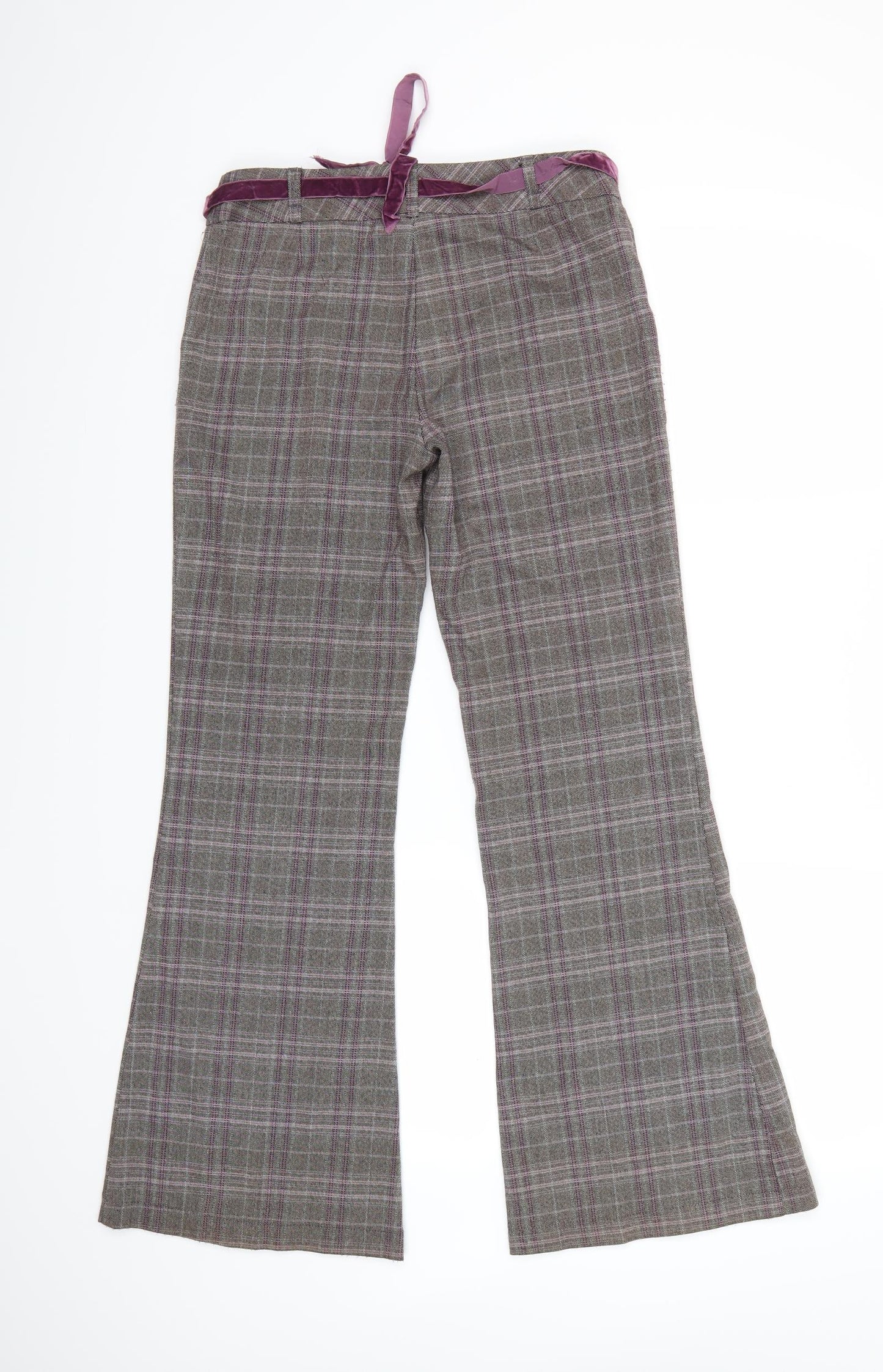 F&F Girls Grey Check   Trousers Size 12-13 Years