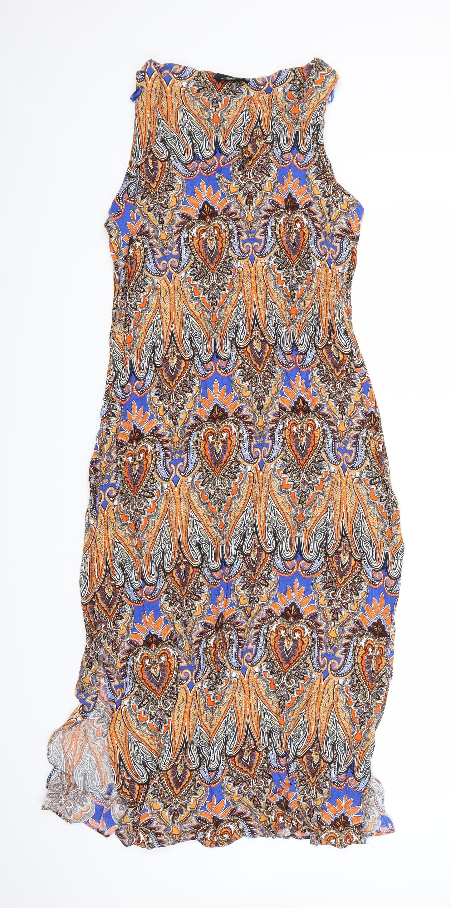 Wallis Womens Orange Paisley  A-Line  Size 12