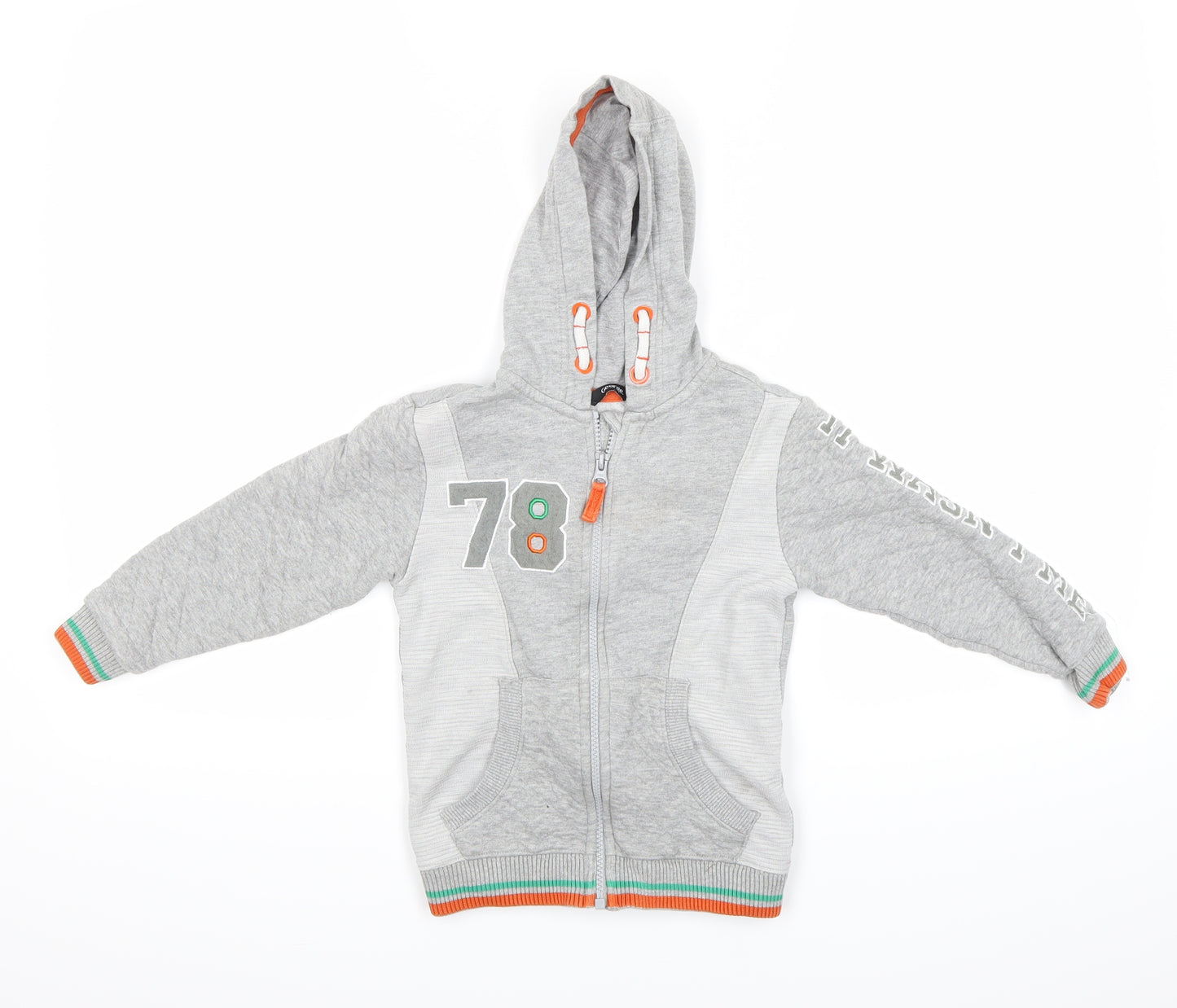 George Boys Grey   Full Zip Hoodie Size 4-5 Years