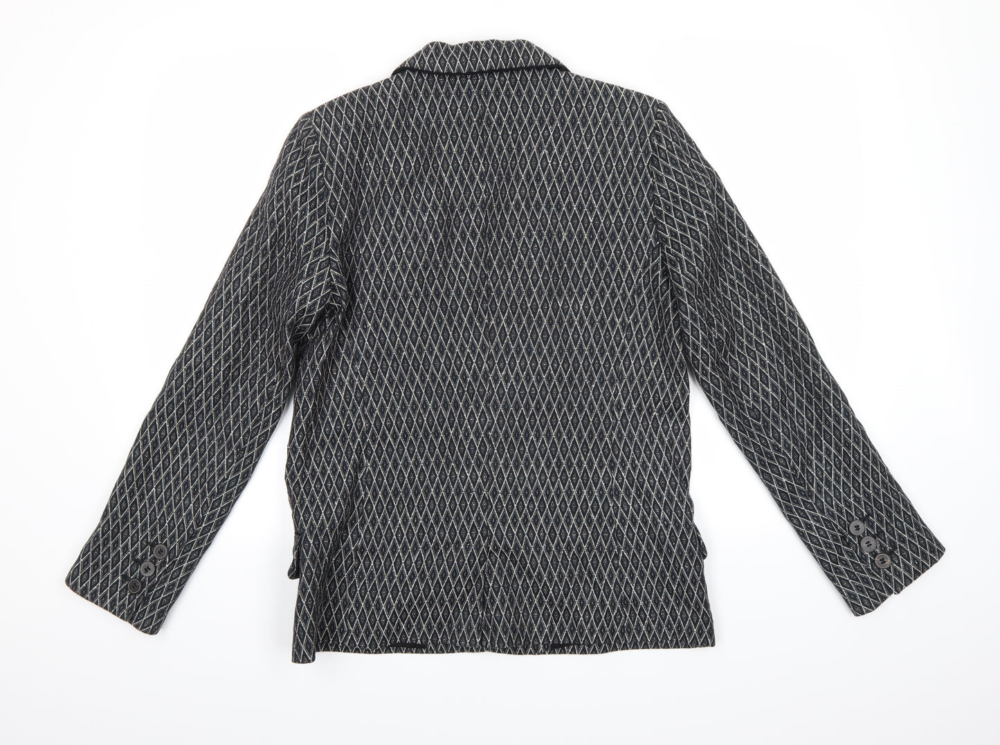 Comptoir des Cotonniers Womens Blue Geometric  Jacket  Size 10
