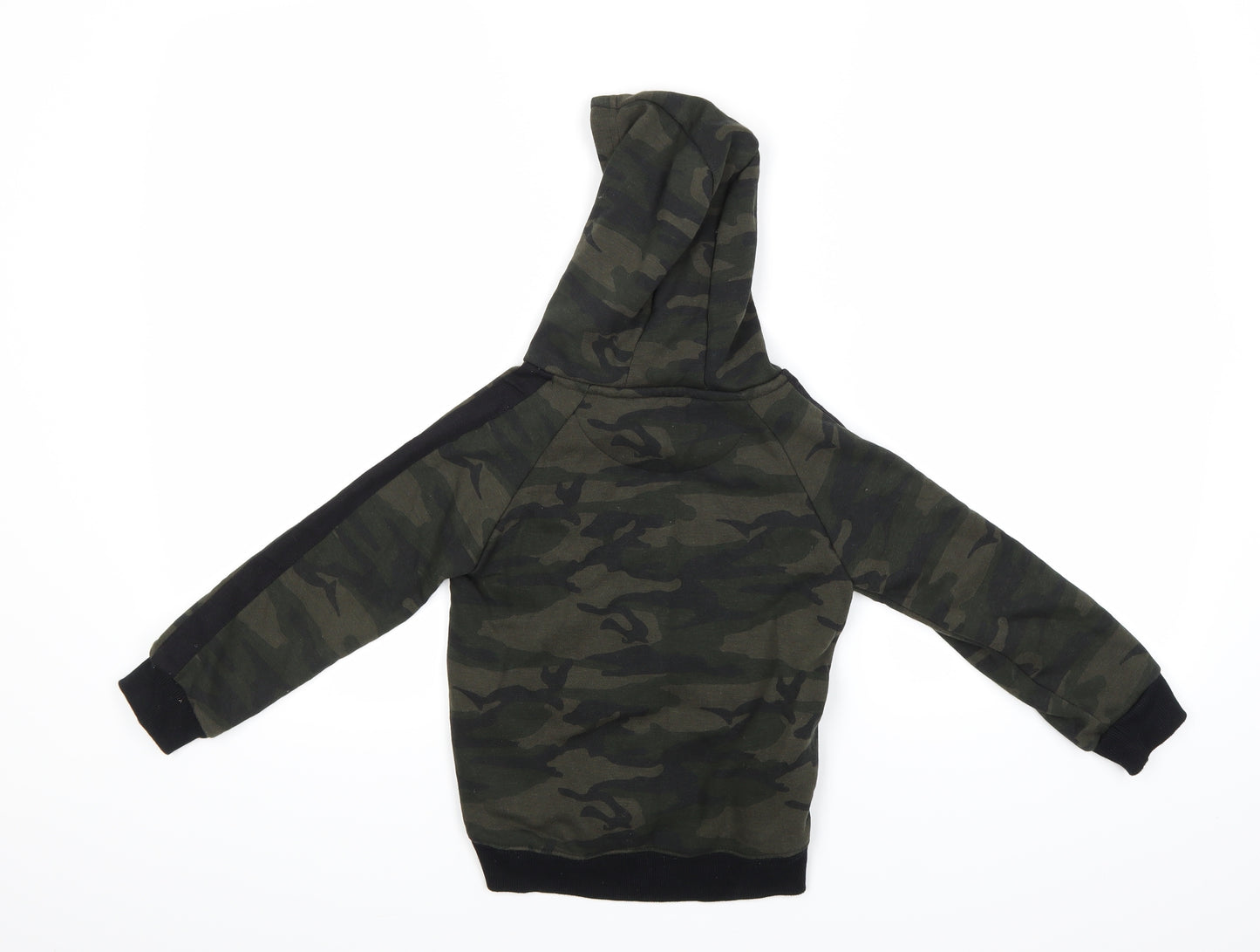 Primark Boys Green Camouflage  Pullover Hoodie Size 4-5 Years