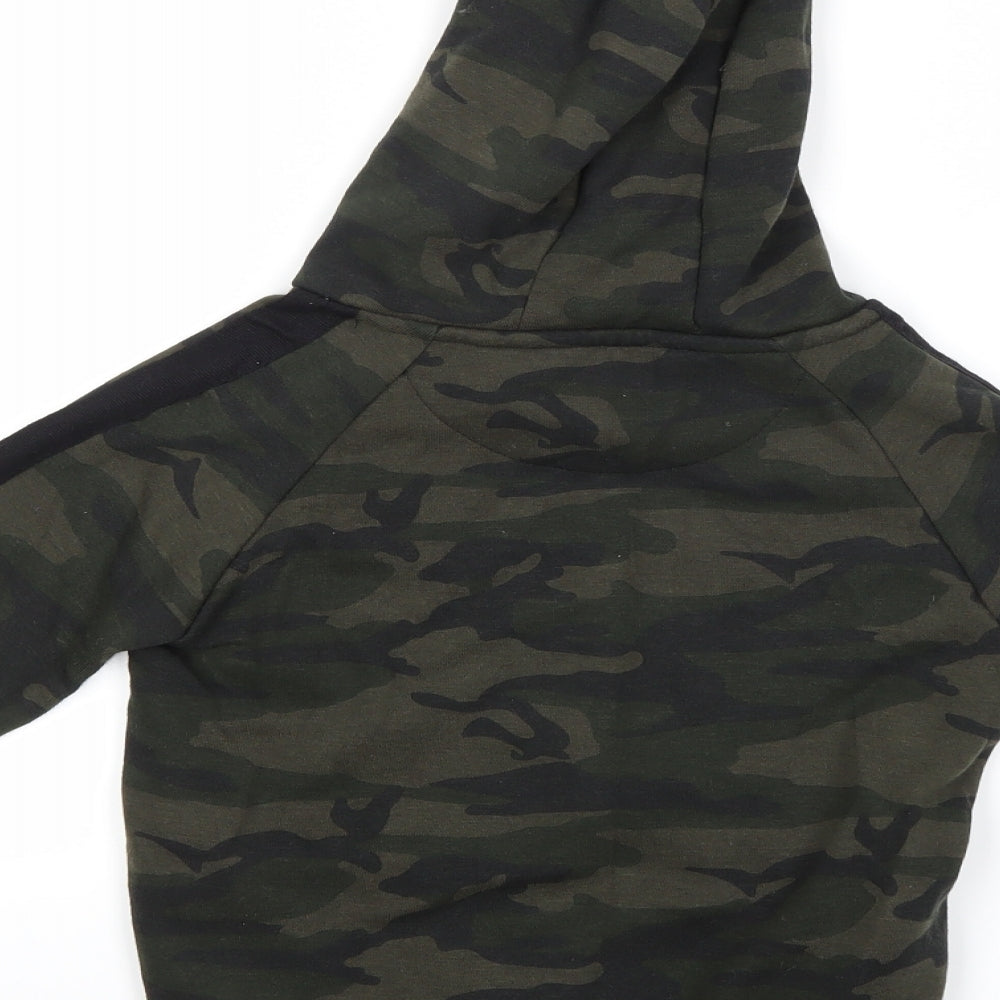 Primark Boys Green Camouflage  Pullover Hoodie Size 4-5 Years