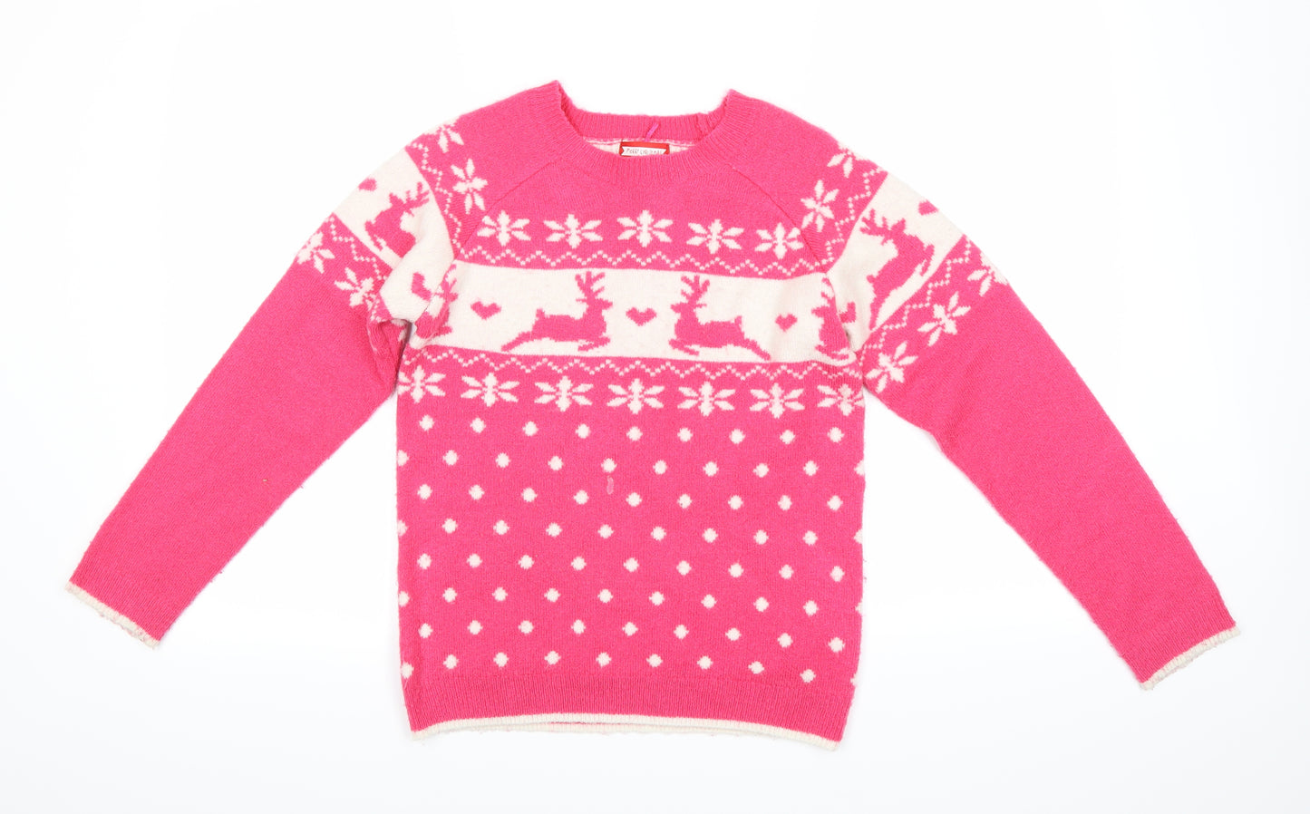 George Girls Pink  Knit Pullover Jumper Size 11-12 Years