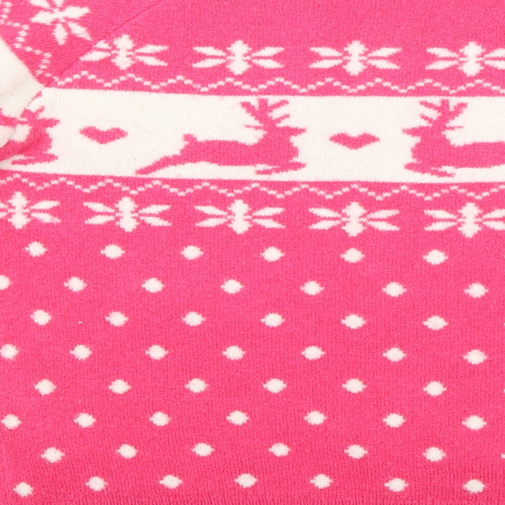 George Girls Pink  Knit Pullover Jumper Size 11-12 Years