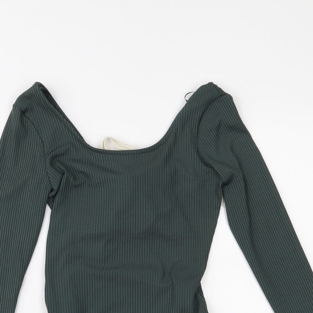 Topshop Womens Green   Bodysuit One-Piece Size 6