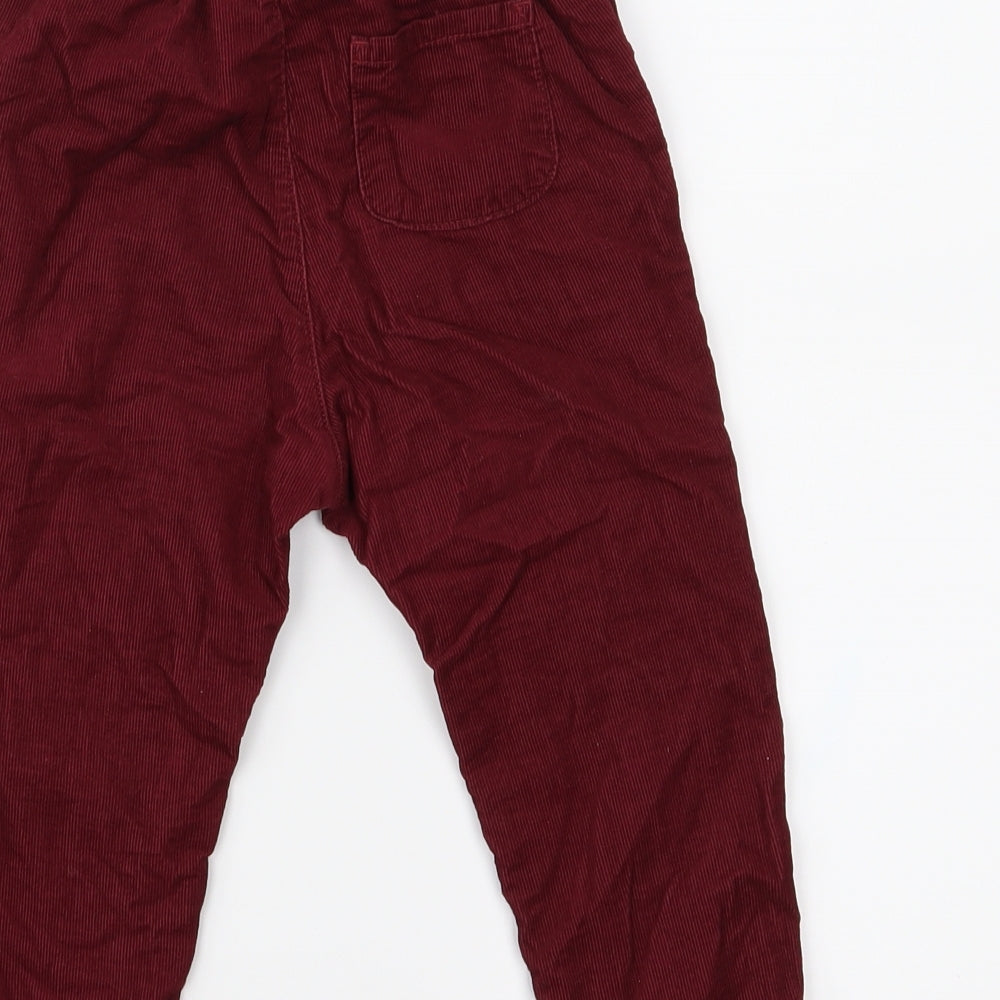 H&M Boys Red  Corduroy Jogger Trousers Size 18 Months