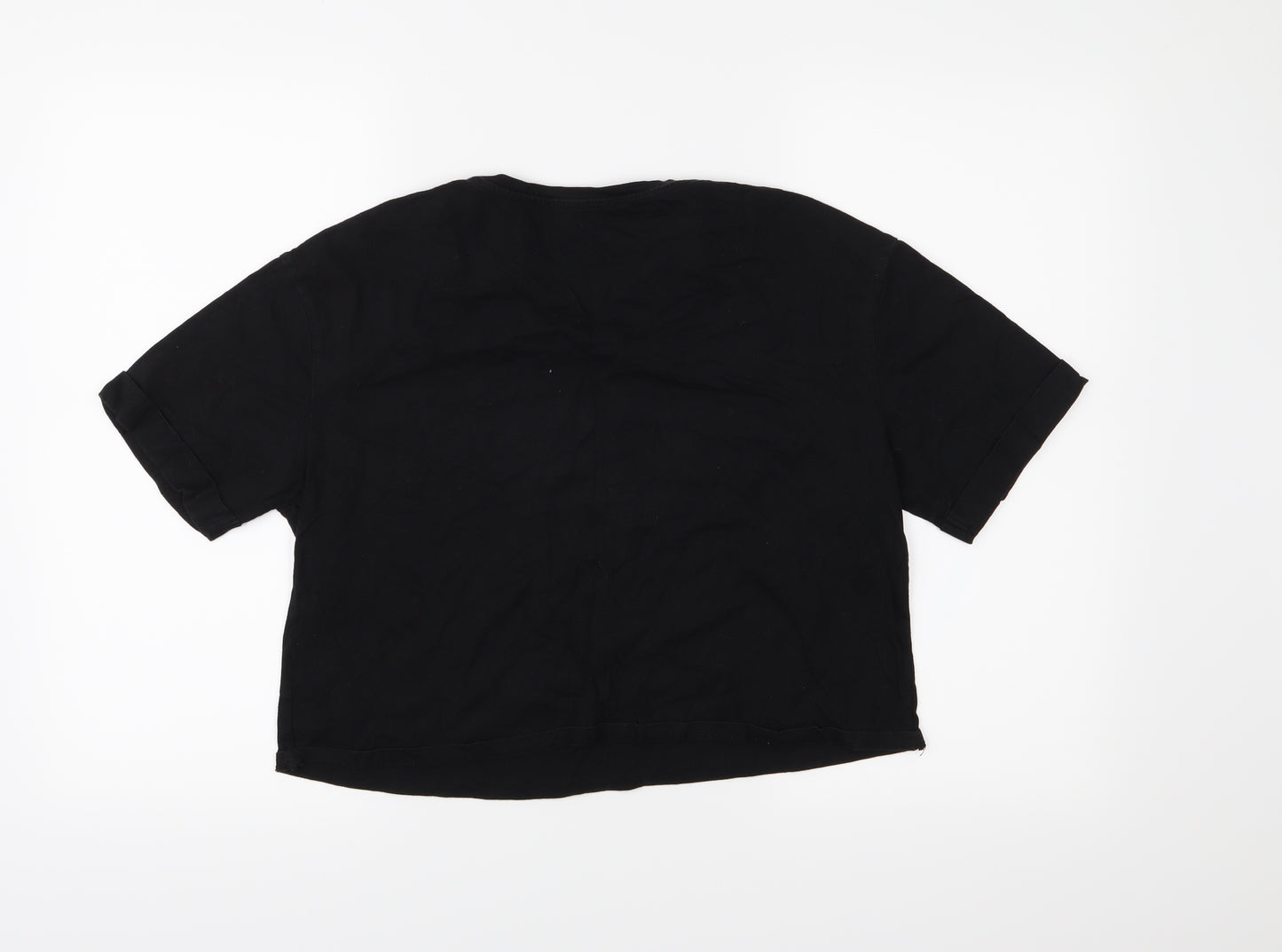 Primark Womens Black   Cropped T-Shirt Size 10