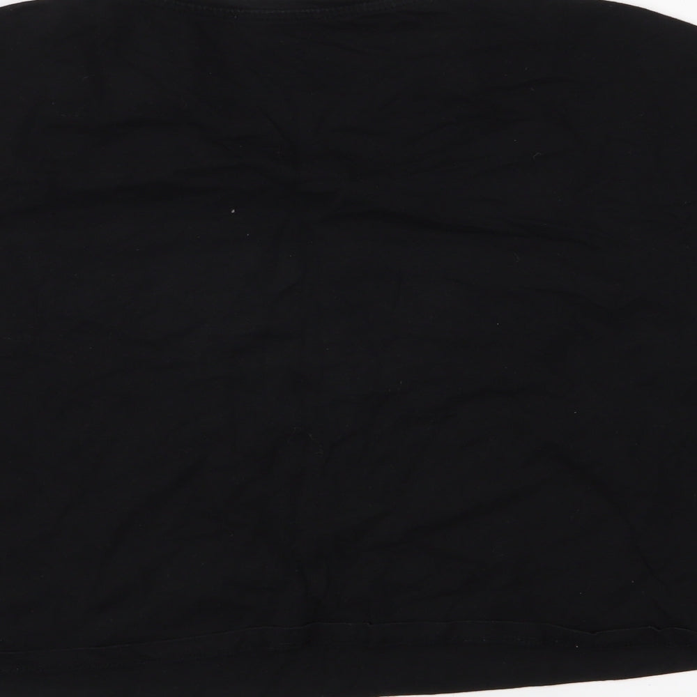 Primark Womens Black   Cropped T-Shirt Size 10