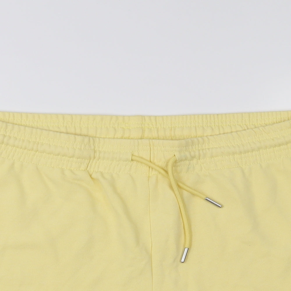 H&M Womens Yellow   Sweat Shorts Size L