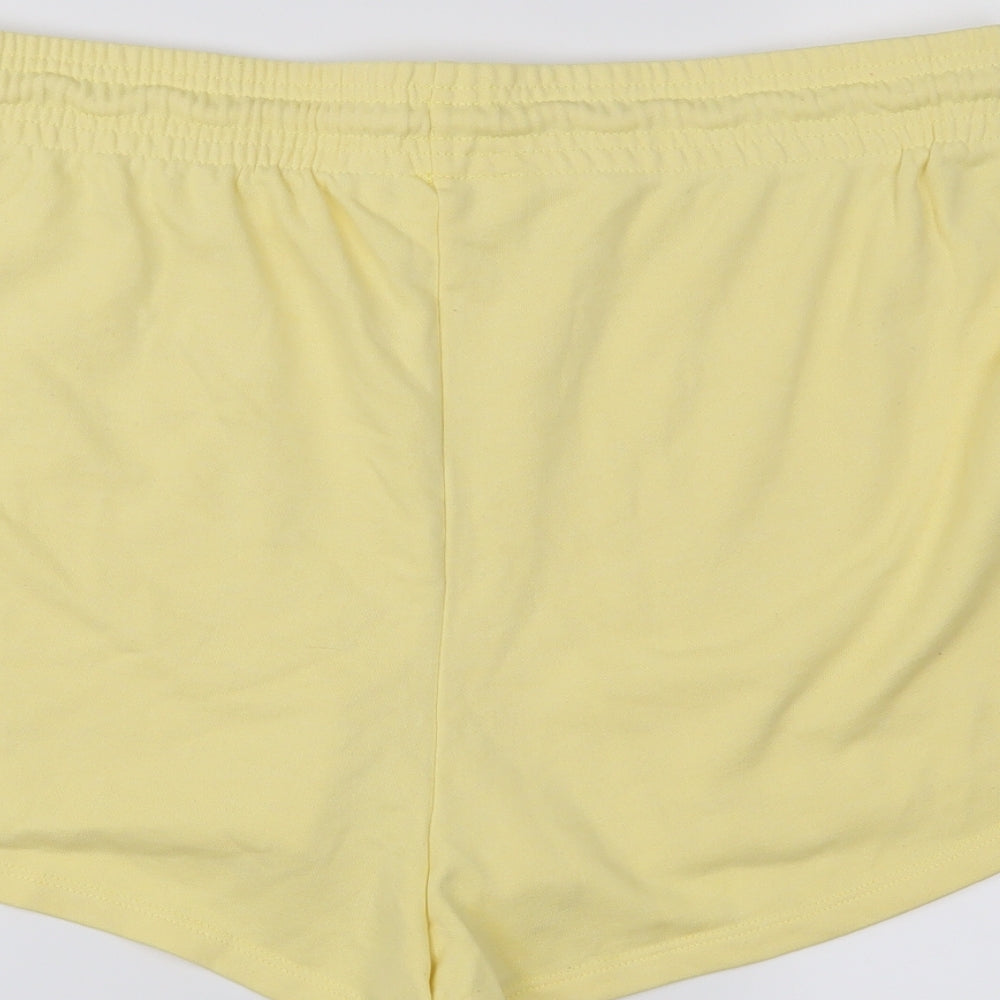 H&M Womens Yellow   Sweat Shorts Size L