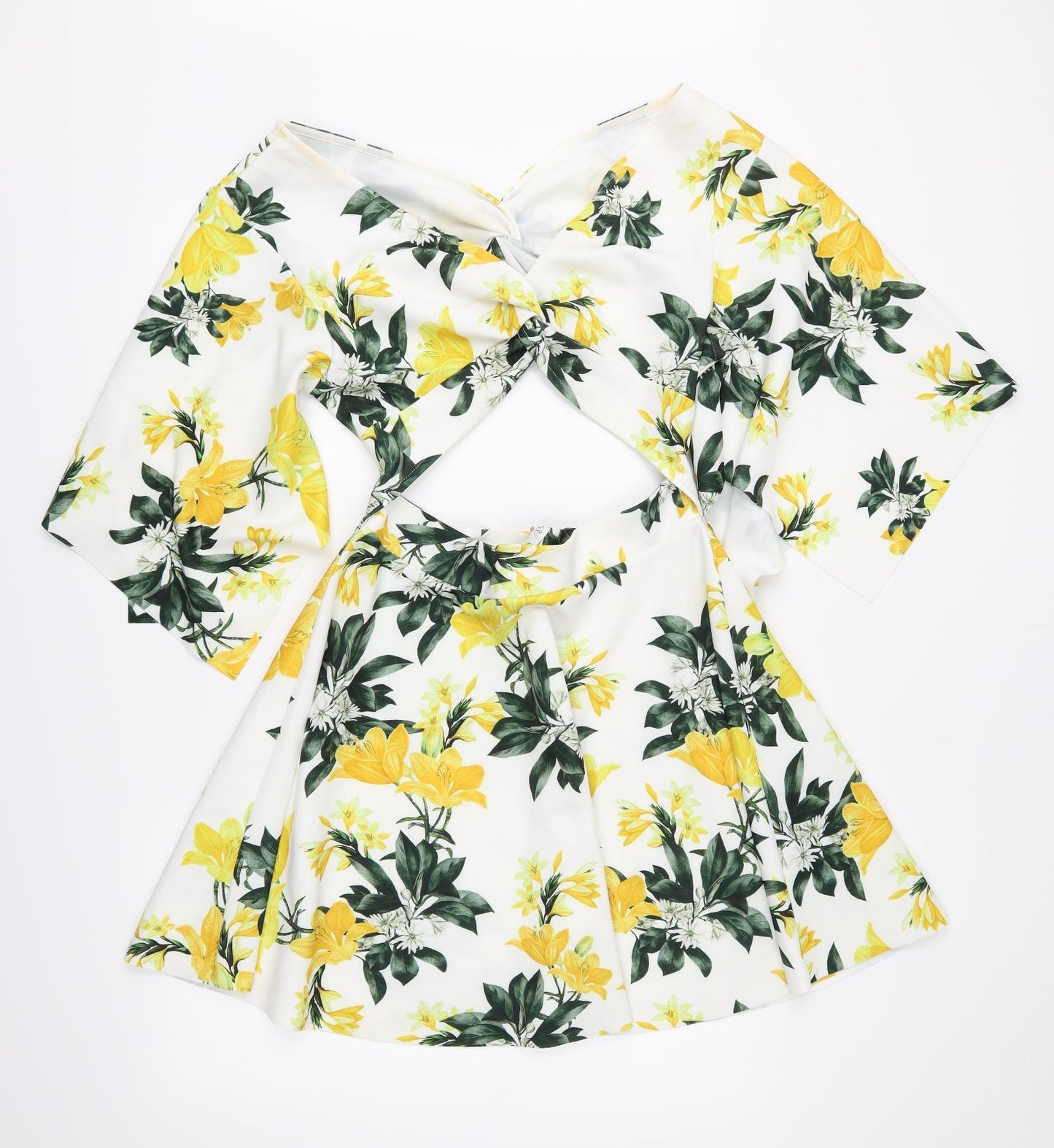 ASOS Womens White Floral  A-Line  Size 14