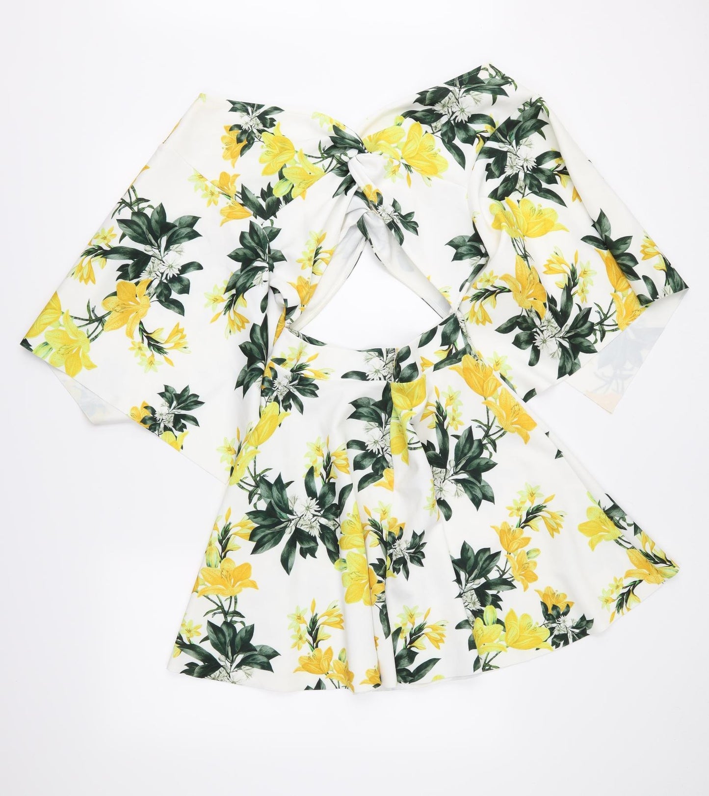 ASOS Womens White Floral  A-Line  Size 14