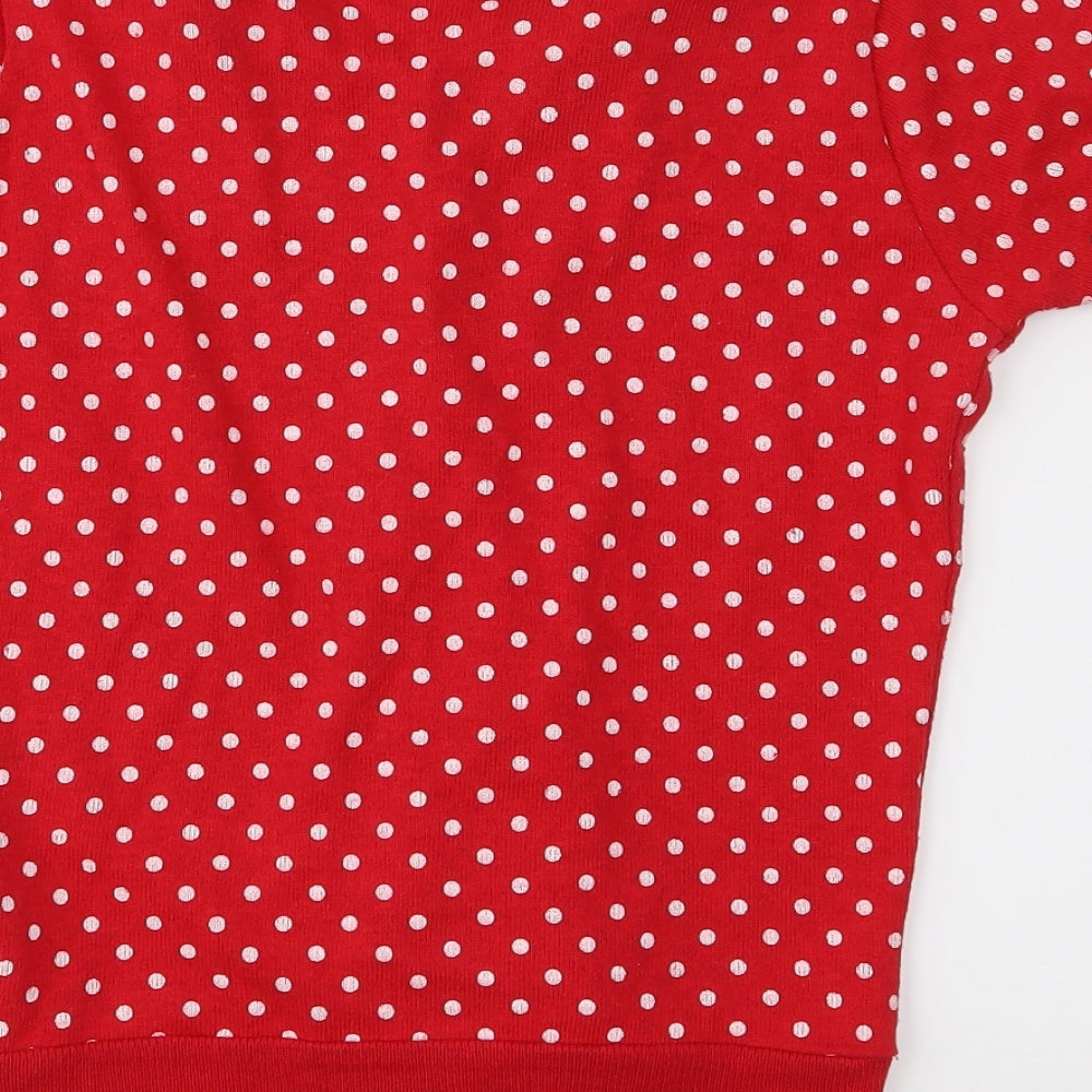Atmosphere Womens Red Polka Dot  Cardigan Jumper Size 10