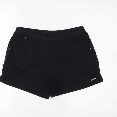 LA Gear Womens Black   Sweat Shorts Size 14